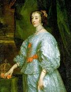 Anthony Van Dyck Princess Henrietta Maria of France, Queen consort of England. This is the first portrait of Henrietta Maria painted oil painting reproduction